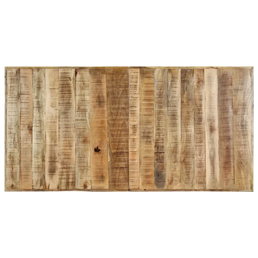 Table à manger 160x80x75 cm Bois de manguier massif brut - 4