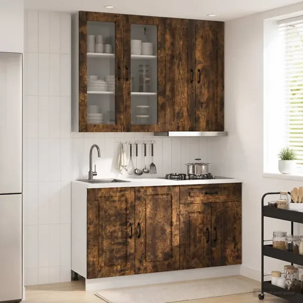 Unité de cuisine KALMAR 4 pcs Chêne fumé Bois d'ingénierie