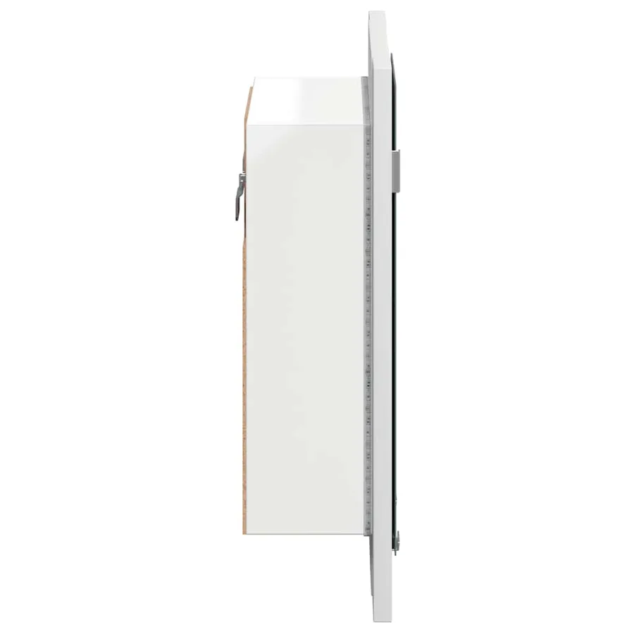 Armoire salle de bain à miroir LED Blanc 40x12x45 cm Acrylique - 10