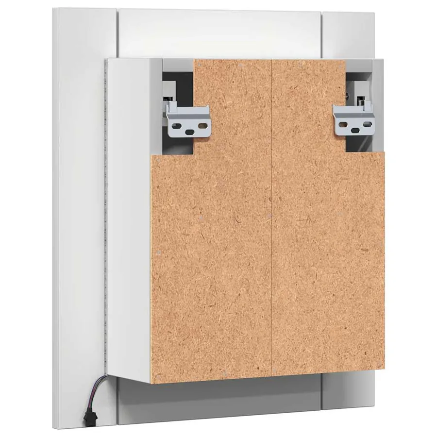 Armoire salle de bain à miroir LED Blanc 40x12x45 cm Acrylique - 11