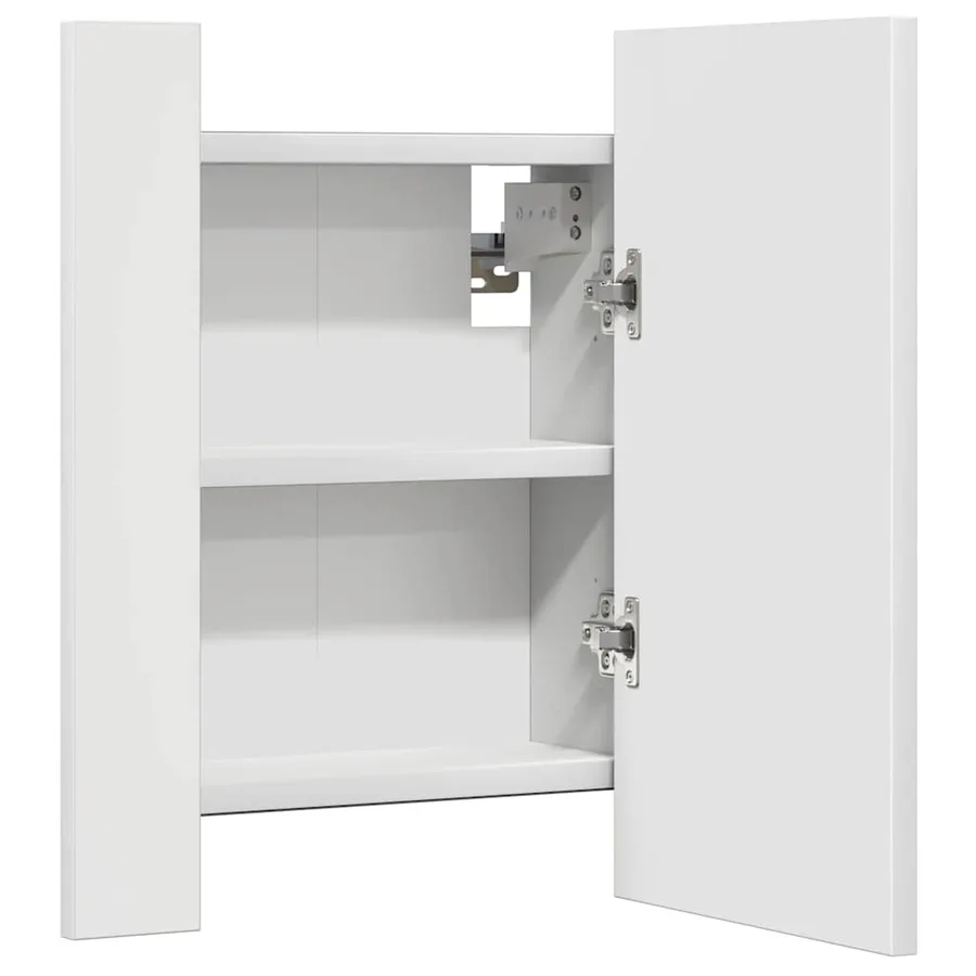 Armoire salle de bain à miroir LED Blanc 40x12x45 cm Acrylique - 14