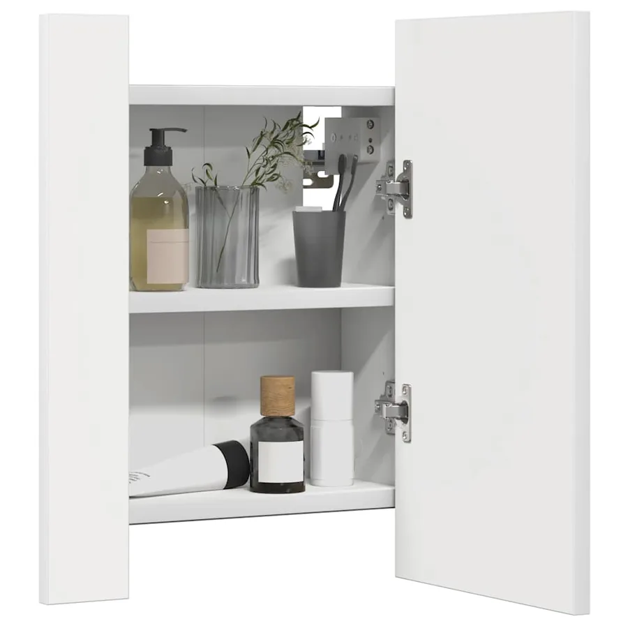 Armoire salle de bain à miroir LED Blanc 40x12x45 cm Acrylique - 7