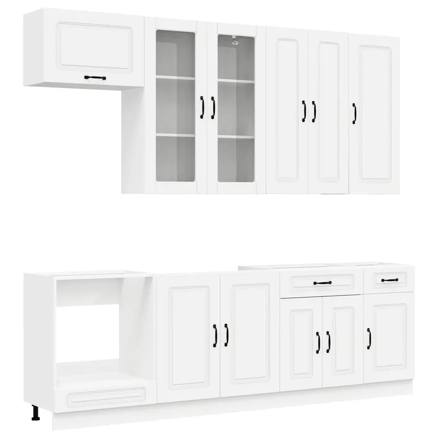 Unité de cuisine KALMAR 8 pcs Blanc Bois d'ingénierie - 2