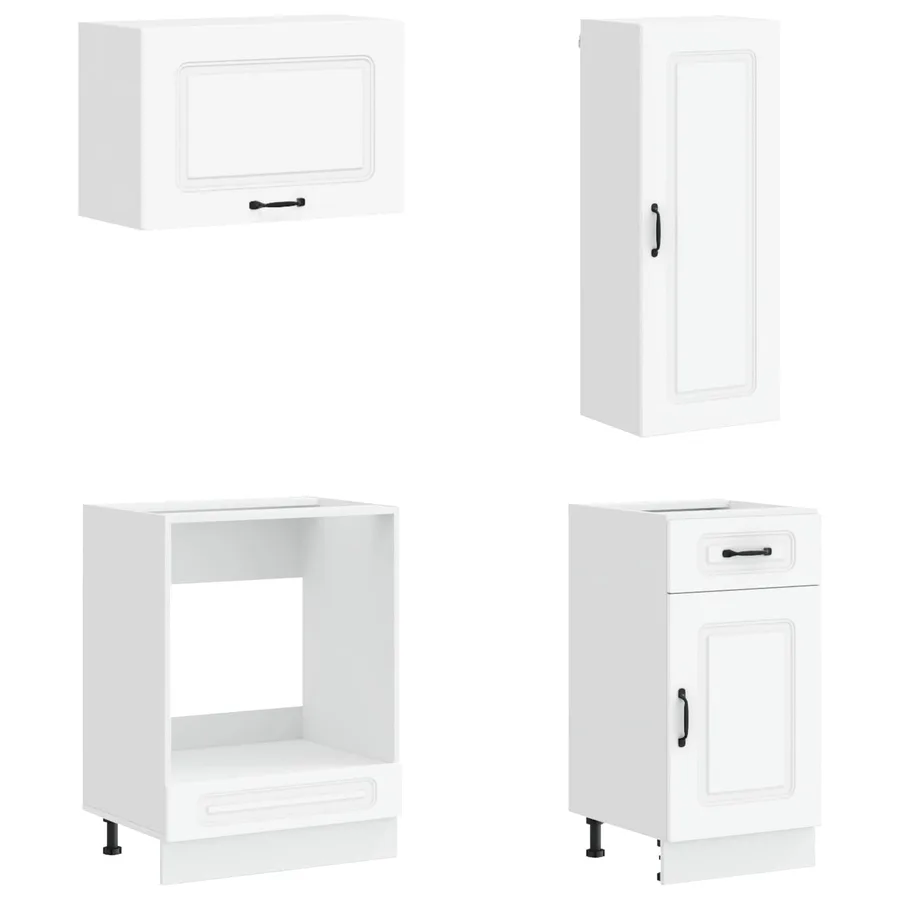 Unité de cuisine KALMAR 8 pcs Blanc Bois d'ingénierie - 4