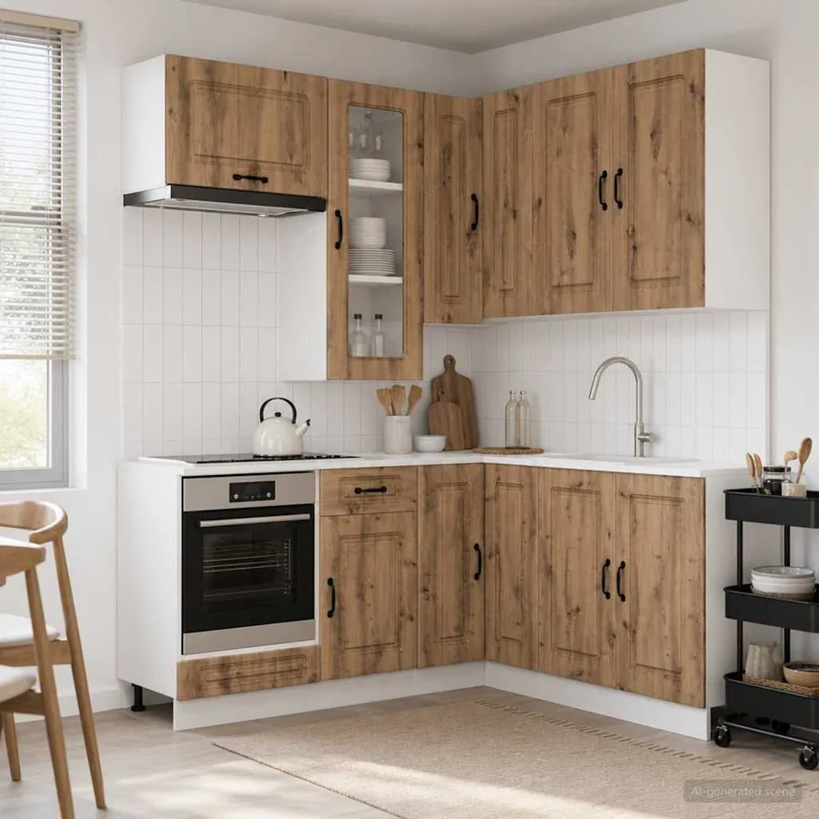 Unité de cuisine KALMAR 8 pcs Chêne artisanal Bois d'ingénierie