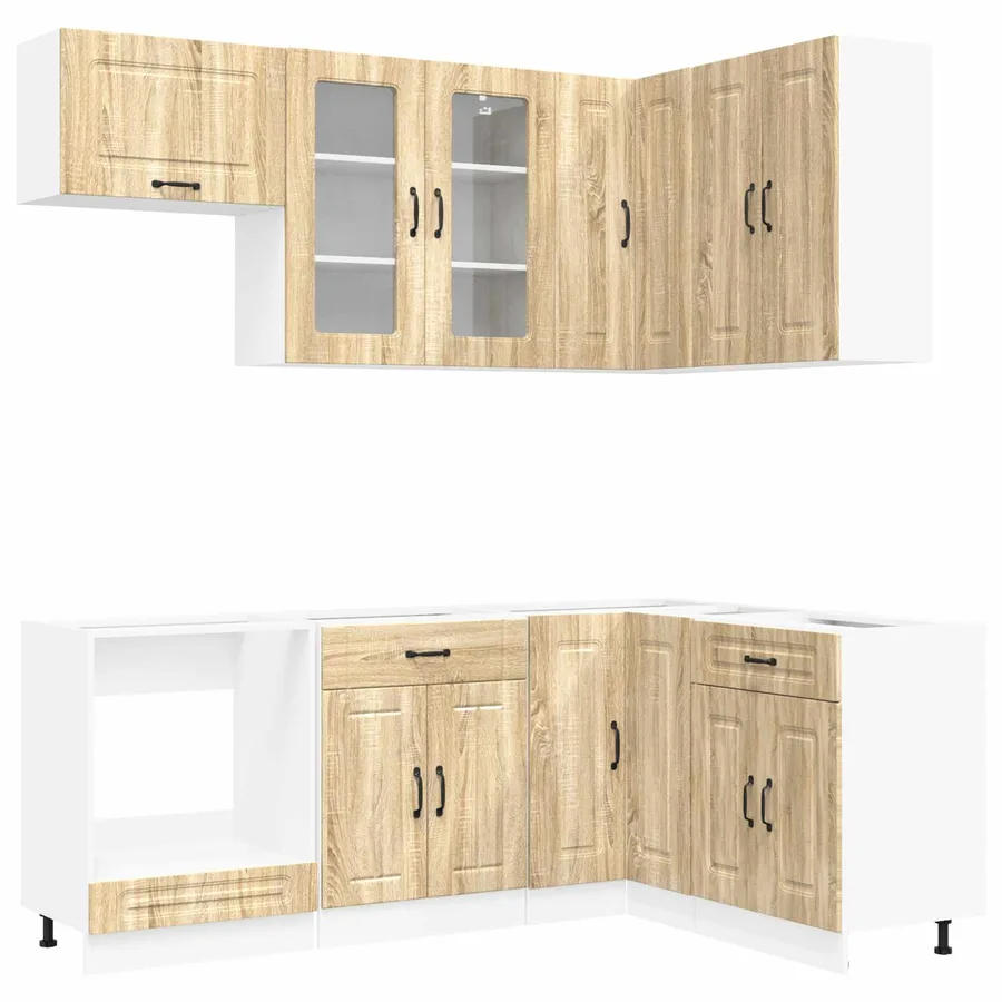 Unité de cuisine KALMAR 8 pcs Chêne Sonoma Bois d'ingénierie - 2