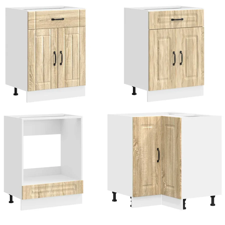 Unité de cuisine KALMAR 8 pcs Chêne Sonoma Bois d'ingénierie - 3
