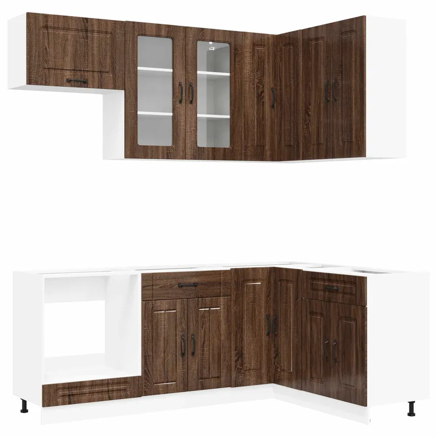 Unité de cuisine KALMAR 8 pcs Chêne brun Bois d'ingénierie - 2