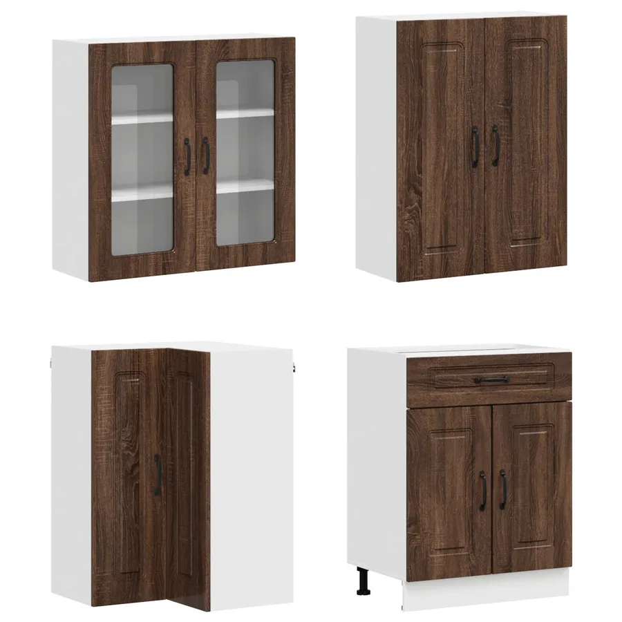 Unité de cuisine KALMAR 8 pcs Chêne brun Bois d'ingénierie - 3