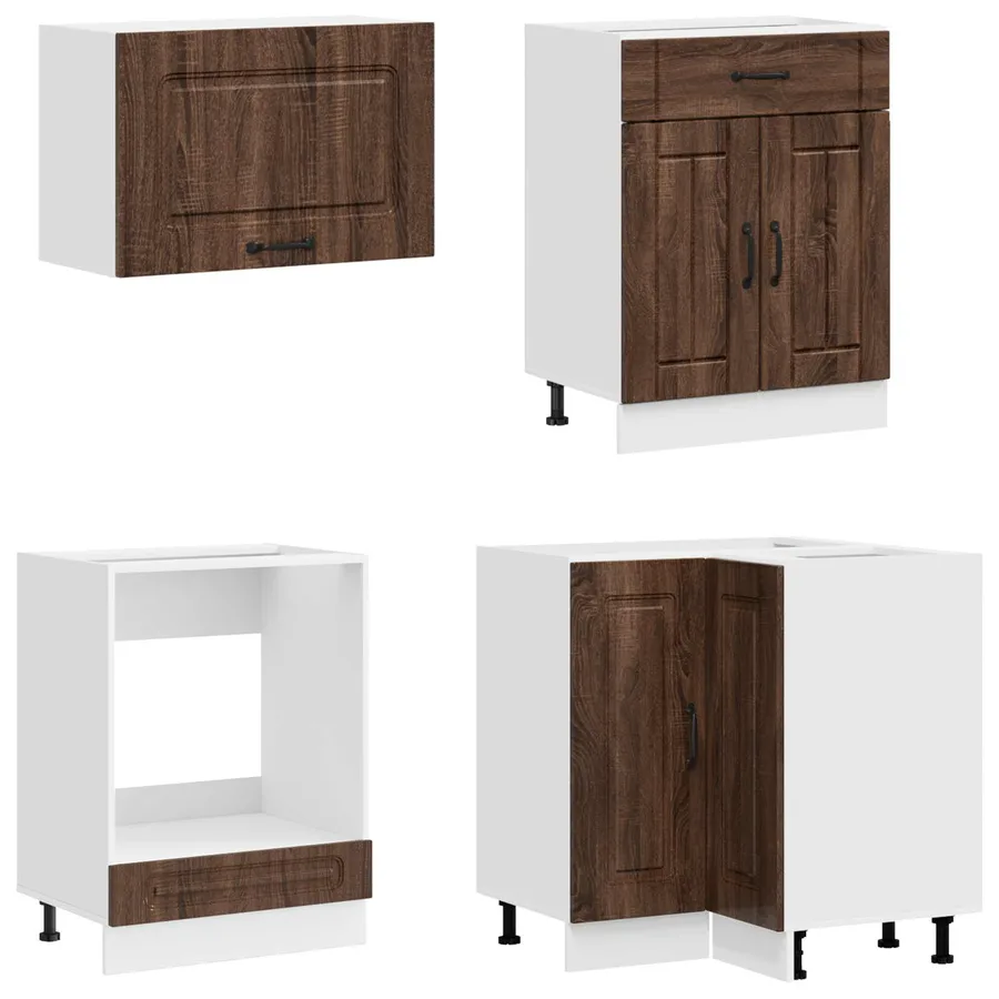 Unité de cuisine KALMAR 8 pcs Chêne brun Bois d'ingénierie - 4