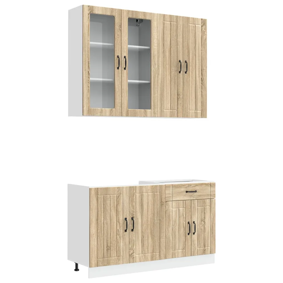 Unité de cuisine LUCCA 4 pcs Chêne Sonoma Bois d'ingénierie - 2