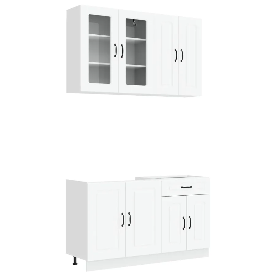 Unité de cuisine KALMAR 4 pcs Blanc Bois d'ingénierie - 2