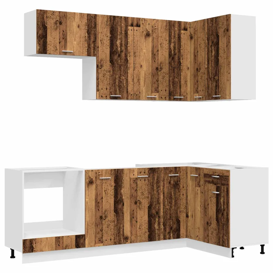 Unité de cuisine LYON 8 pcs Bois ancien Bois d'ingénierie - 2