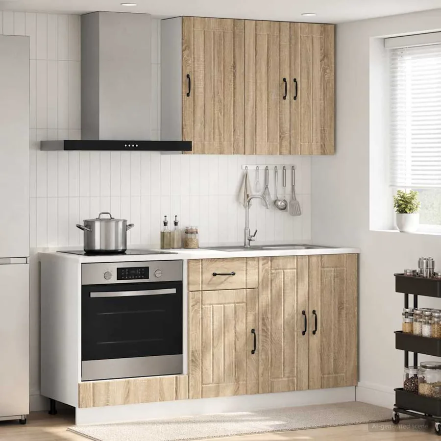 Unité de cuisine LUCCA 5 pcs Chêne Sonoma Bois d'ingénierie