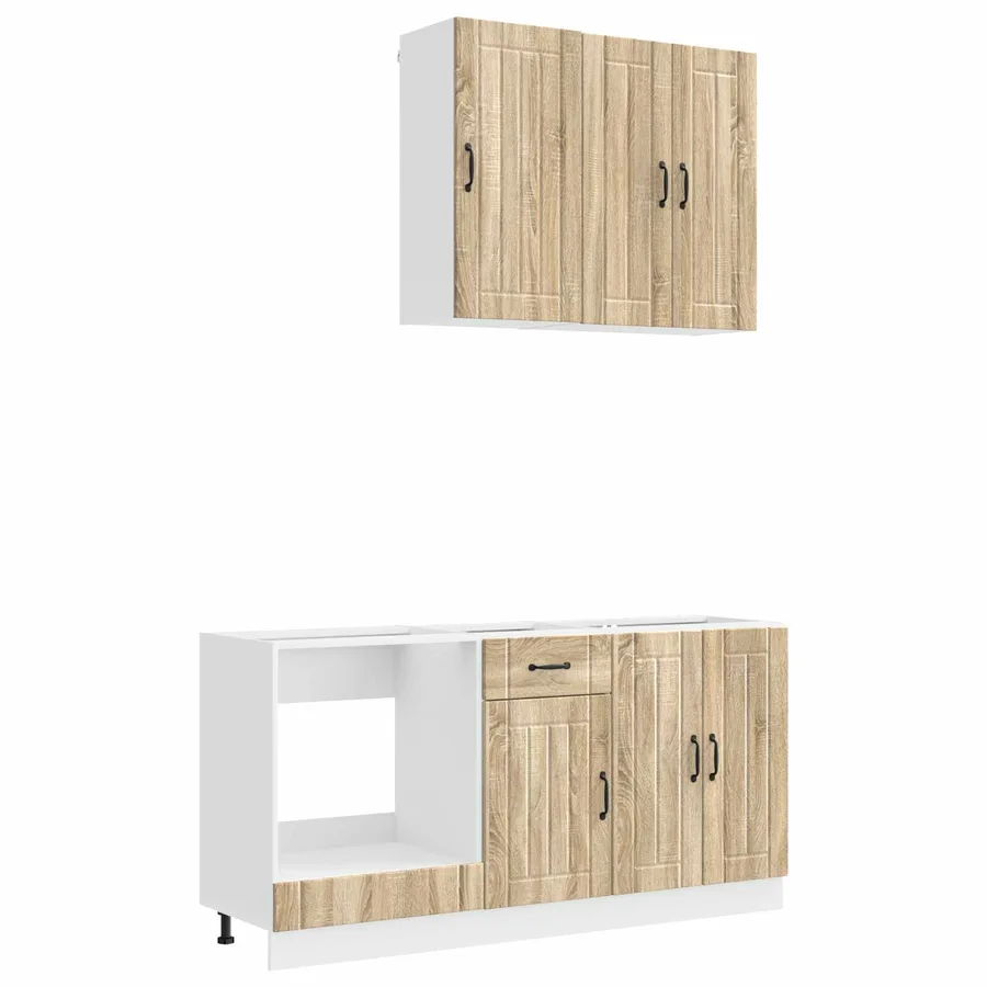 Unité de cuisine LUCCA 5 pcs Chêne Sonoma Bois d'ingénierie - 2