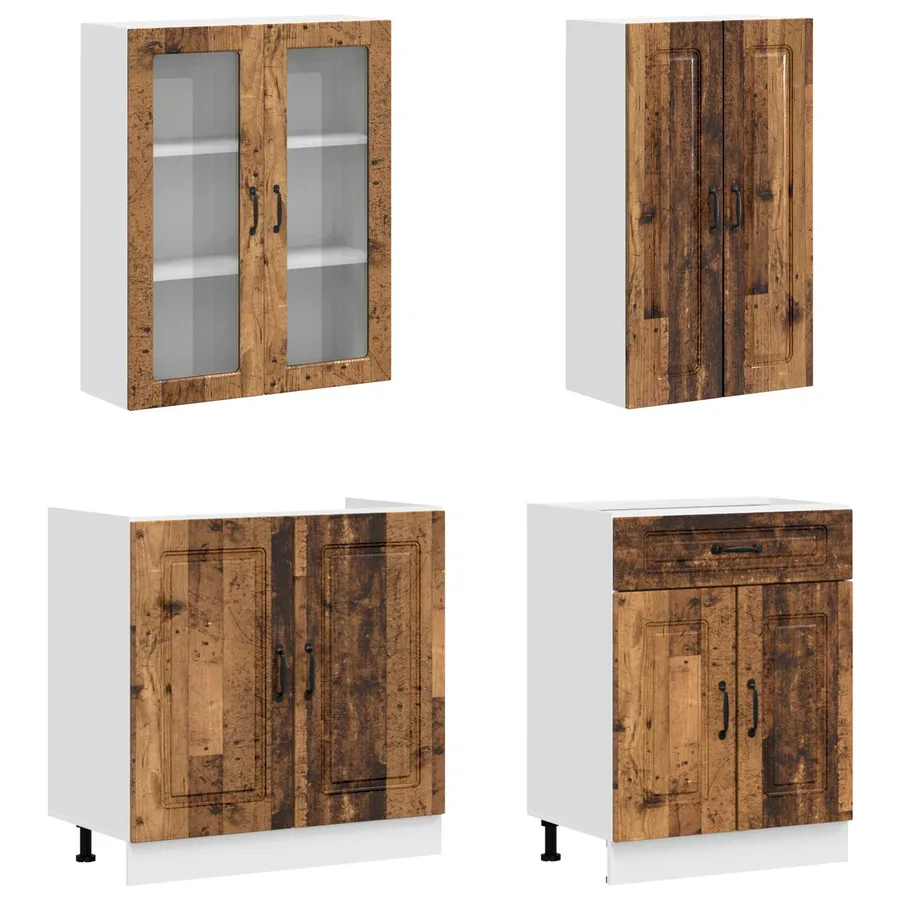 Unité de cuisine KALMAR 8 pcs Bois ancien Bois d'ingénierie - 3