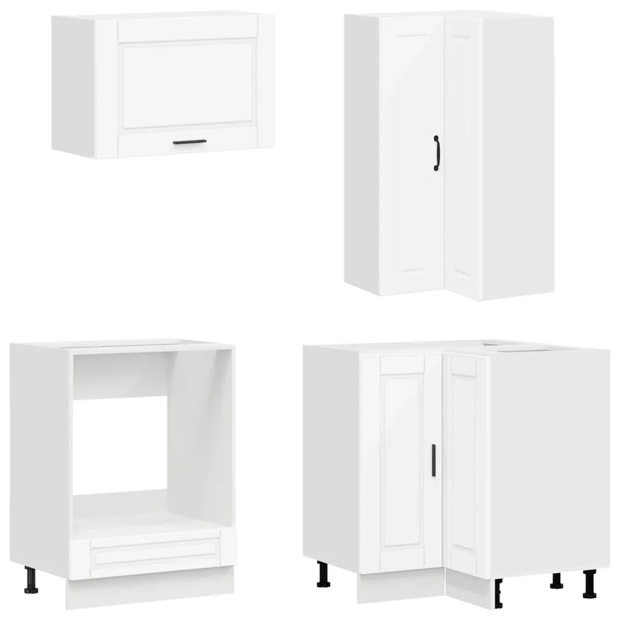 Unité de cuisine PORTO 8 pcs Blanc Bois d'ingénierie - 4