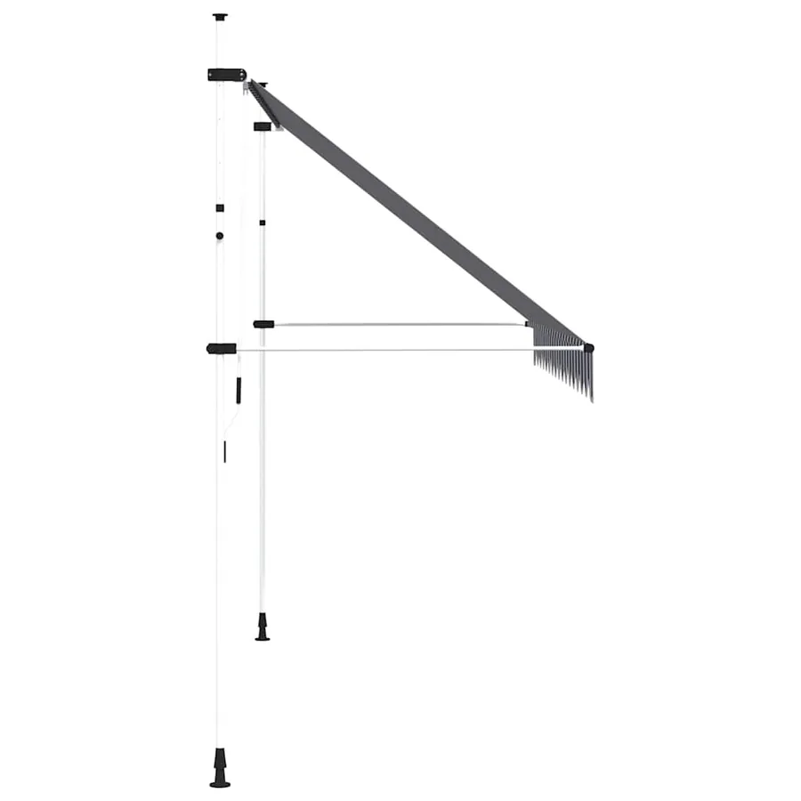 Auvent rétractable manuel 350 cm Rayures bleues et blanches - 4