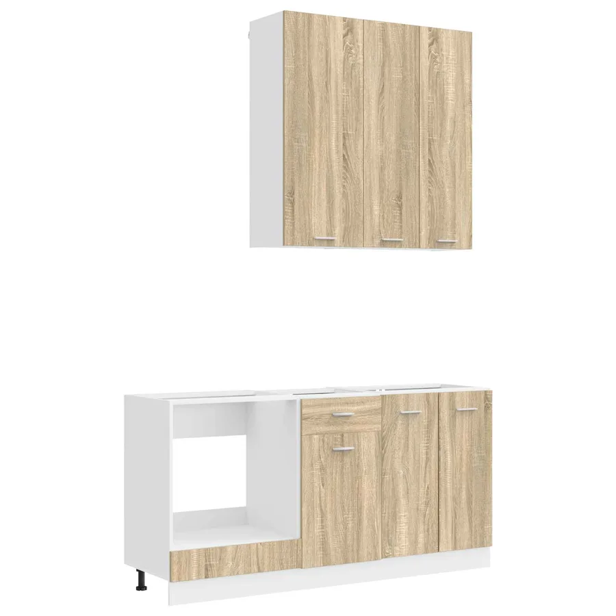 Unité de cuisine LYON 5 pcs Chêne Sonoma Bois d'ingénierie - 2