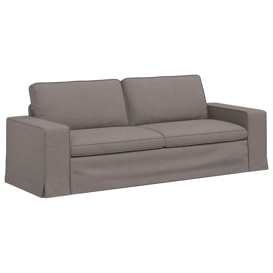 Canapé Taupe 222 x 80 x 82 cm tissu - 2