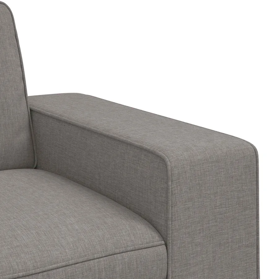 Canapé Taupe 222 x 80 x 82 cm tissu - 7
