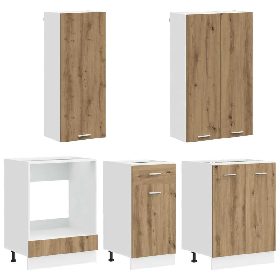 Unité de cuisine LYON 5 pcs Chêne artisanal Bois d'ingénierie - 3