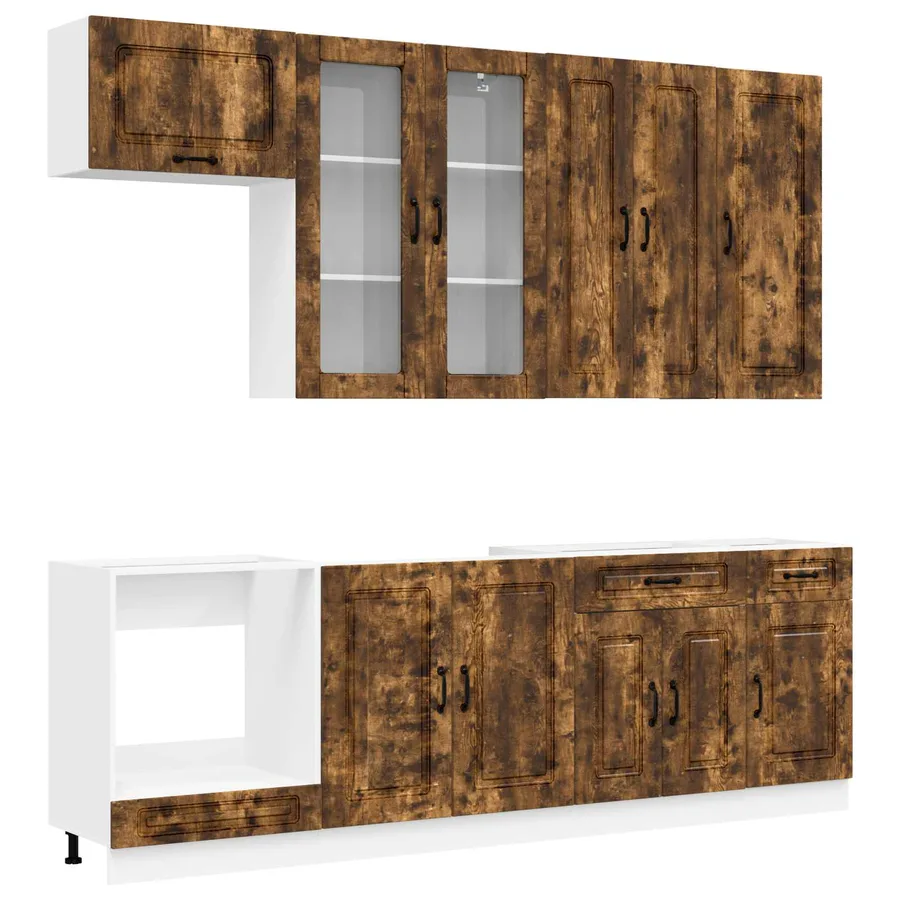 Unité de cuisine KALMAR 8 pcs Chêne fumé Bois d'ingénierie - 2