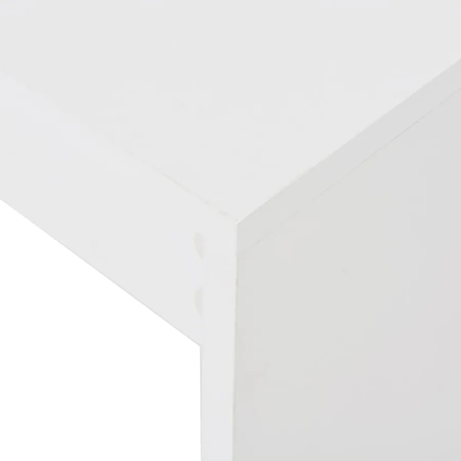 Table de bar avec étagère Blanc 110x50x103 cm - 5