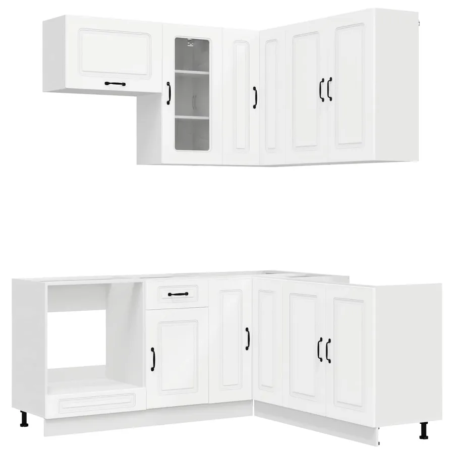 Unité de cuisine KALMAR 8 pcs Blanc Bois d'ingénierie - 2