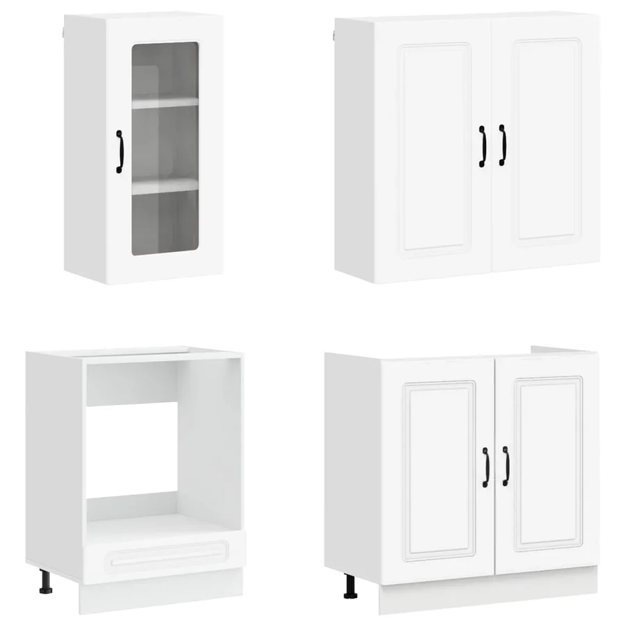 Unité de cuisine KALMAR 8 pcs Blanc Bois d'ingénierie - 3