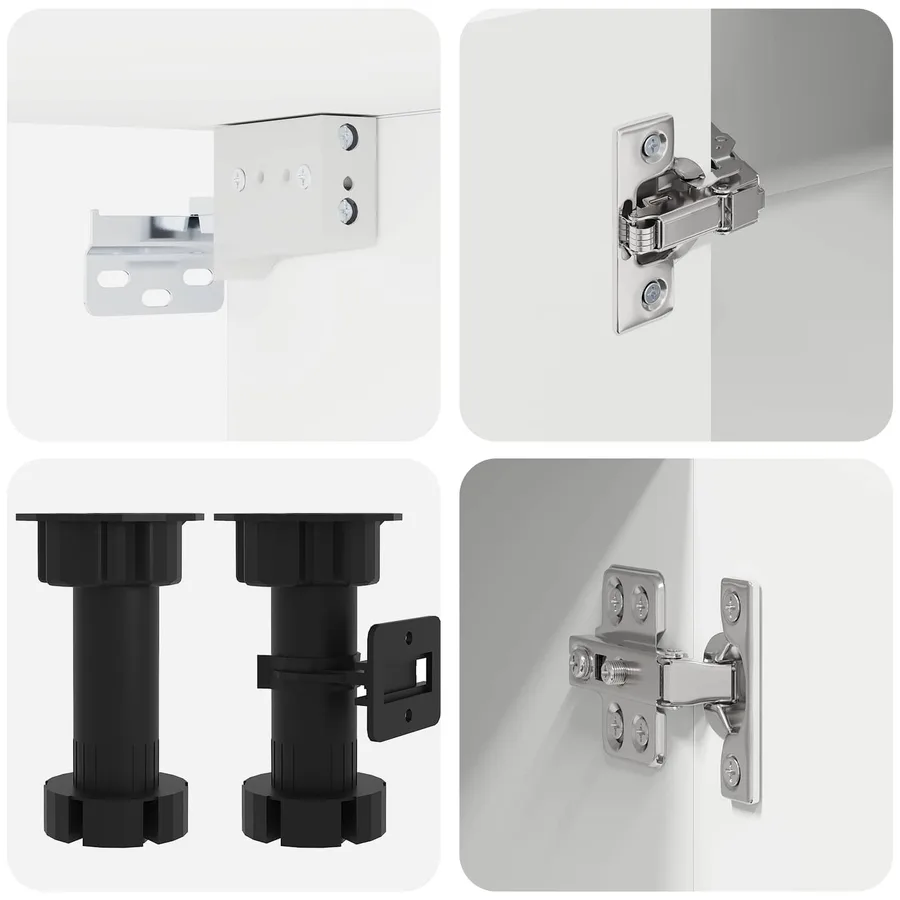 Unité de cuisine KALMAR 8 pcs Blanc Bois d'ingénierie - 5