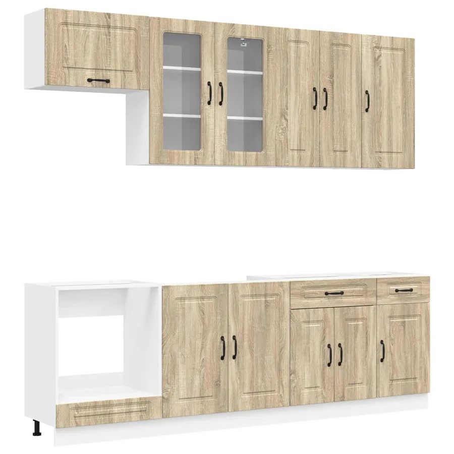 Unité de cuisine KALMAR 8 pcs Chêne Sonoma Bois d'ingénierie - 2