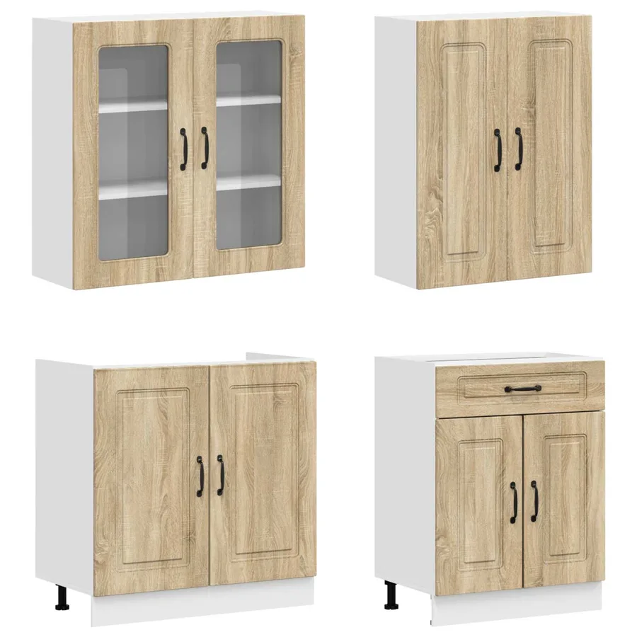 Unité de cuisine KALMAR 8 pcs Chêne Sonoma Bois d'ingénierie - 3