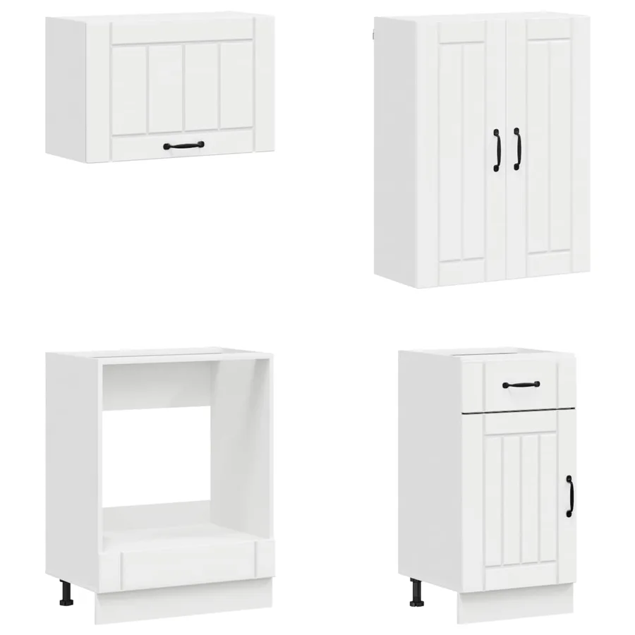 Unité de cuisine LUCCA 8 pcs Blanc brillant Bois d'ingénierie - 4