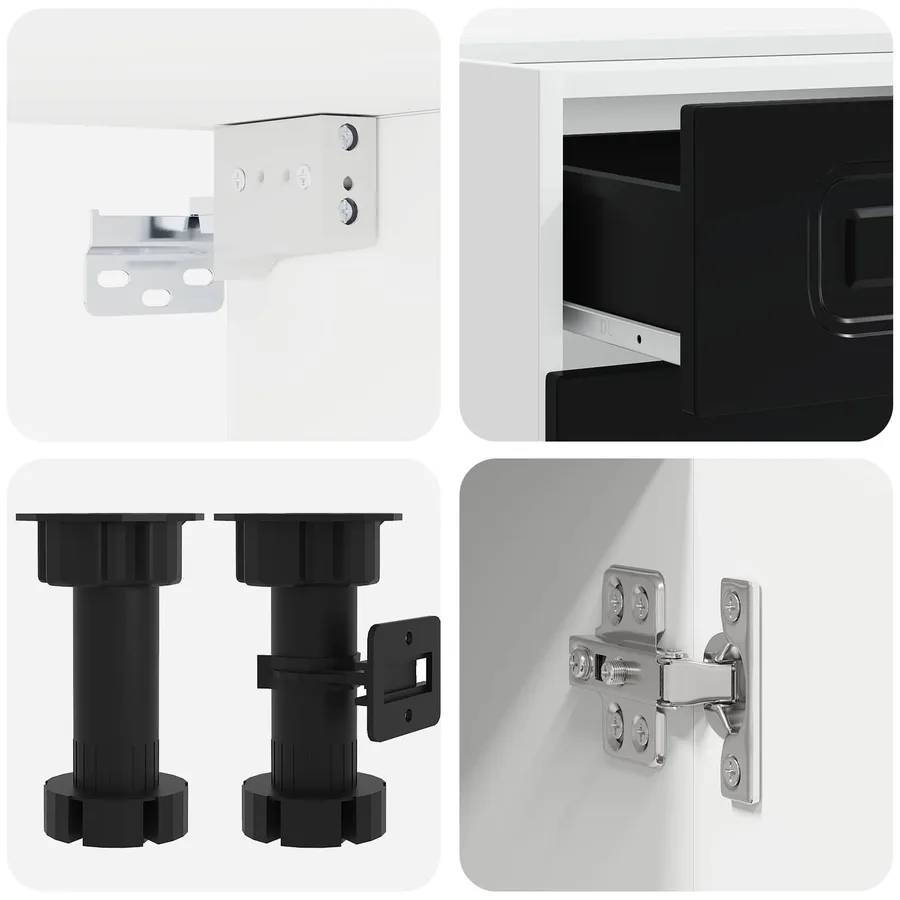 Unité de cuisine KALMAR 5 pcs Noir Bois d'ingénierie - 4