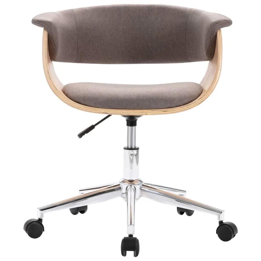 Chaises pivotantes à manger lot de 4 taupe tissu - 3