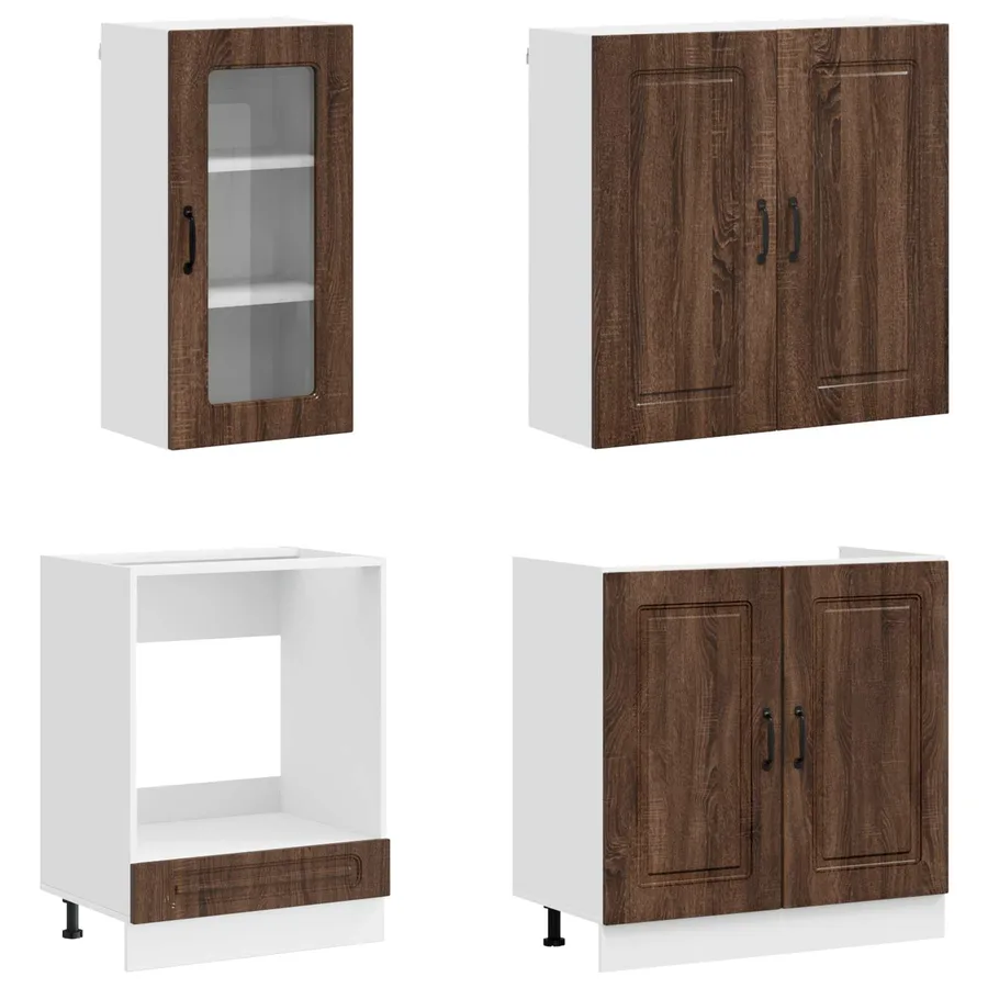 Unité de cuisine KALMAR 8 pcs Chêne brun Bois d'ingénierie - 3