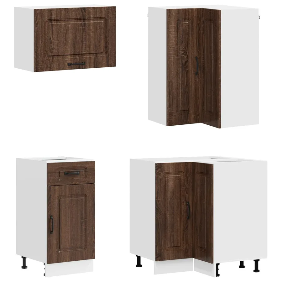 Unité de cuisine KALMAR 8 pcs Chêne brun Bois d'ingénierie - 4