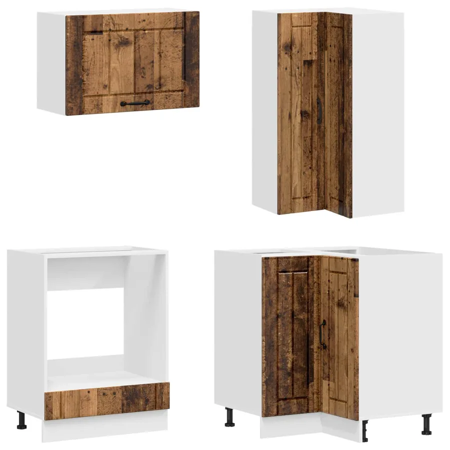 Unité de cuisine LUCCA 8 pcs Bois ancien Bois d'ingénierie - 4