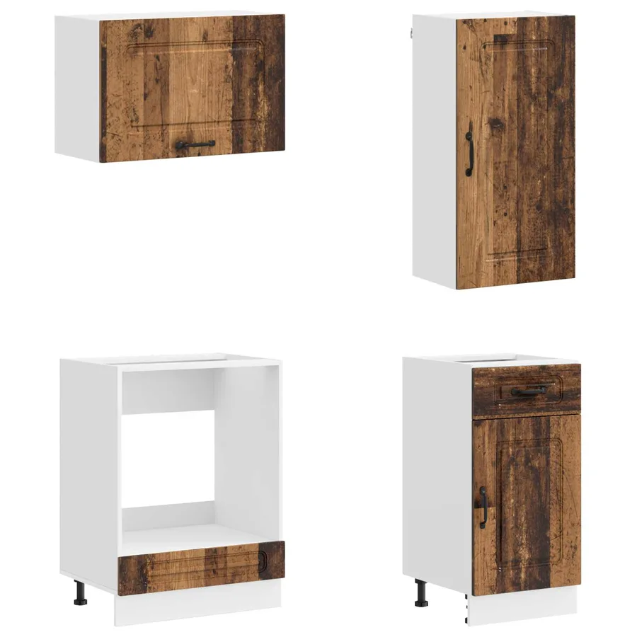 Unité de cuisine KALMAR 8 pcs Bois ancien Bois d'ingénierie - 4