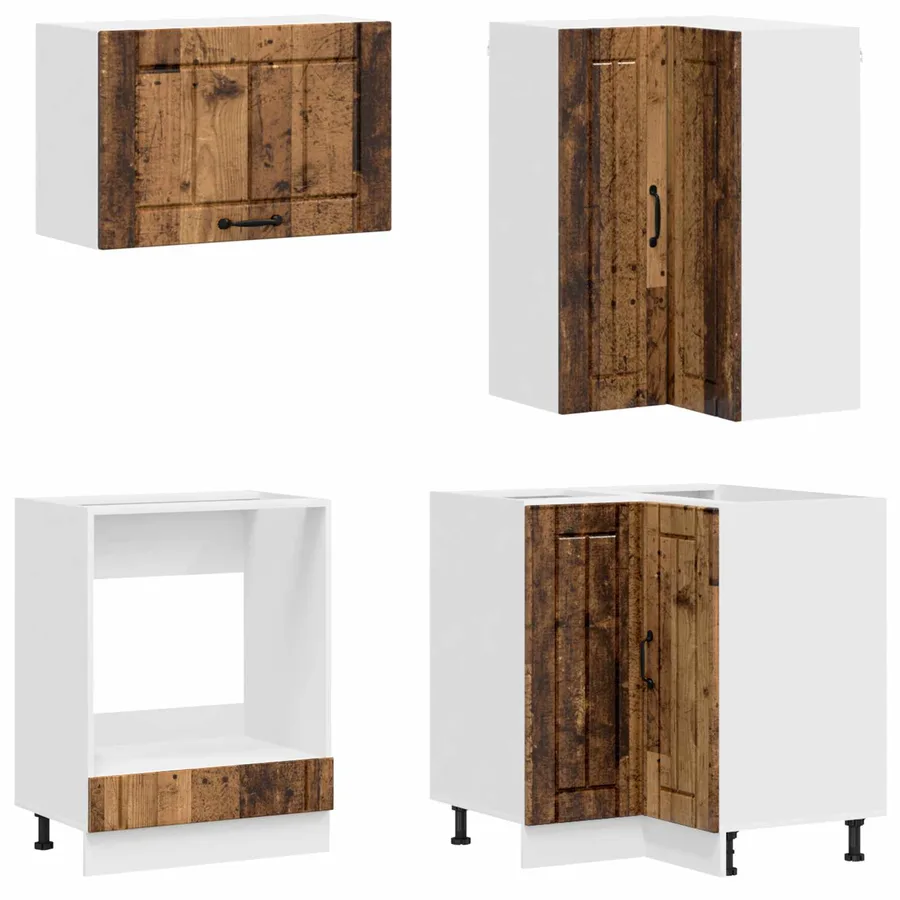 Unité de cuisine LUCCA 8 pcs Bois ancien Bois d'ingénierie - 4
