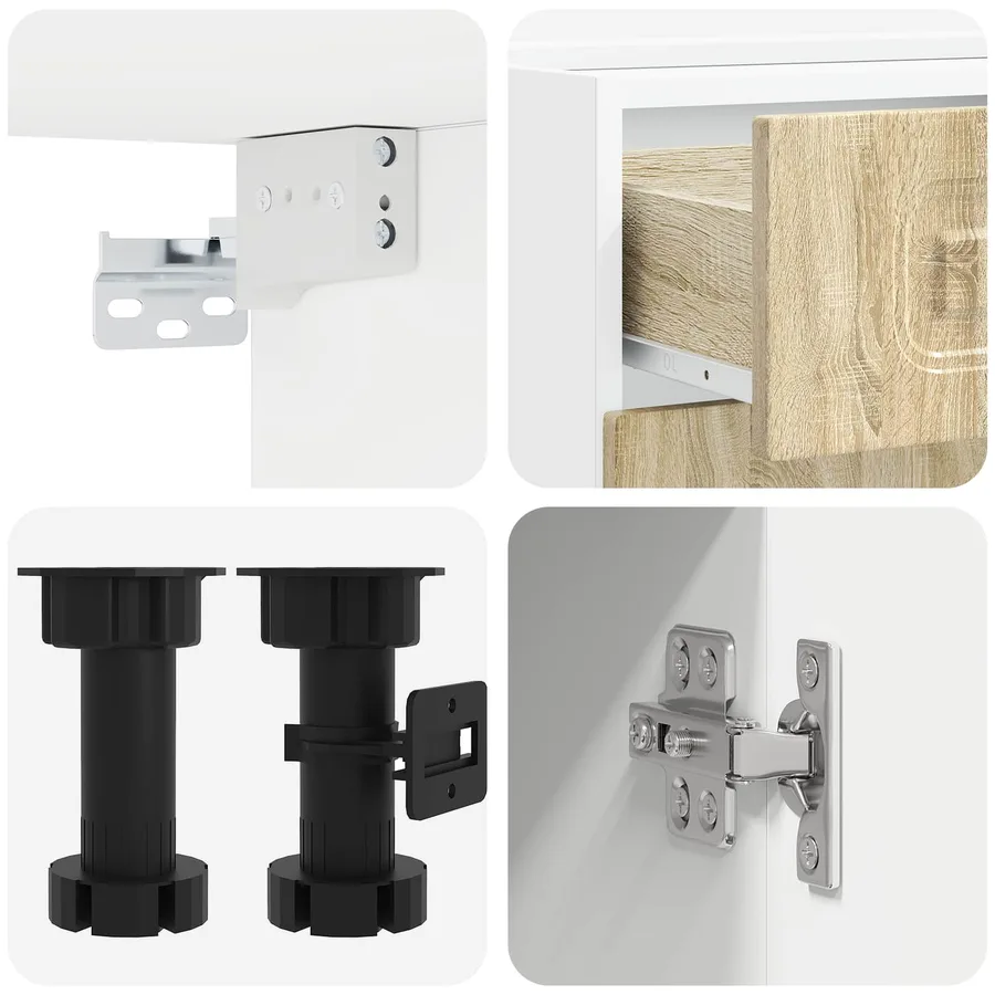 Unité de cuisine KALMAR 4 pcs Chêne Sonoma Bois d'ingénierie - 4