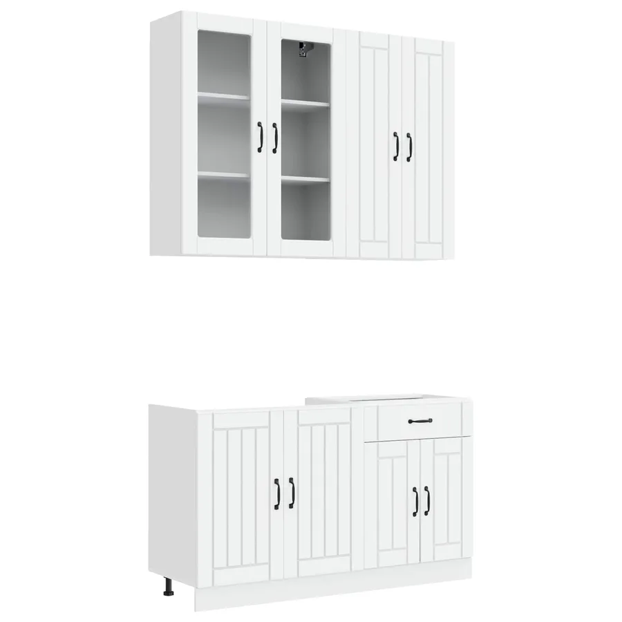 Unité de cuisine LUCCA 4 pcs Blanc Bois d'ingénierie - 2