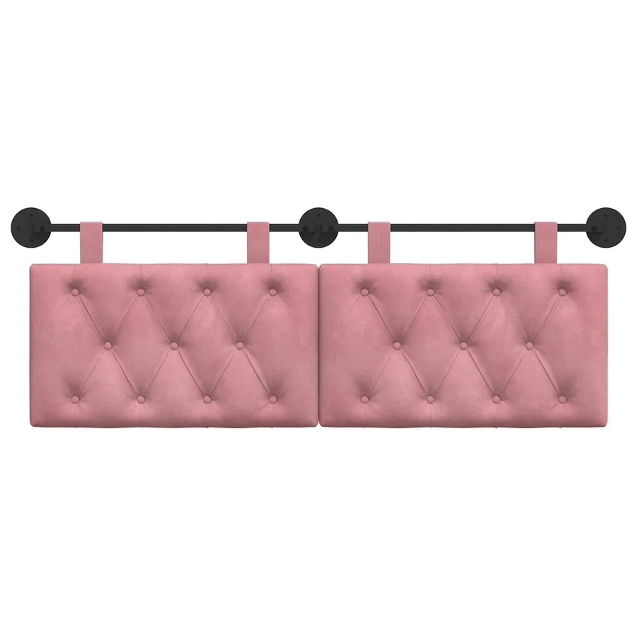 Tête de lit suspendue Avec lumière LED Rose Velours - 5