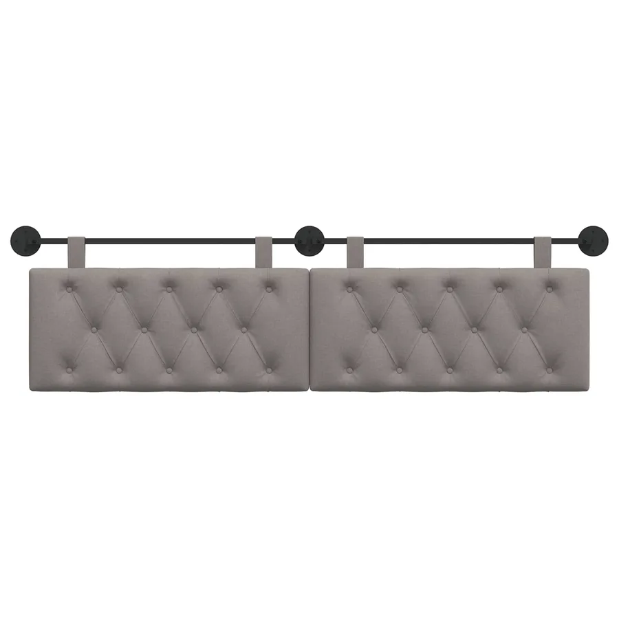 Tête de lit suspendue Taupe Tissu - 5