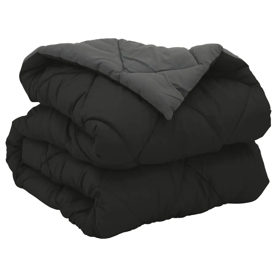 Duvet complet toute l'année Noir et anthracite 135 x 200 cm - 5