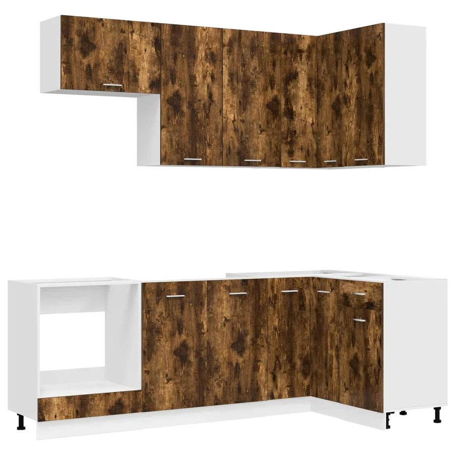 Unité de cuisine LYON 8 pcs Chêne fumé Bois d'ingénierie - 2
