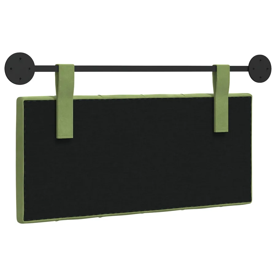 Tête de lit suspendue Avec lumière LED Vert clair Velours - 7