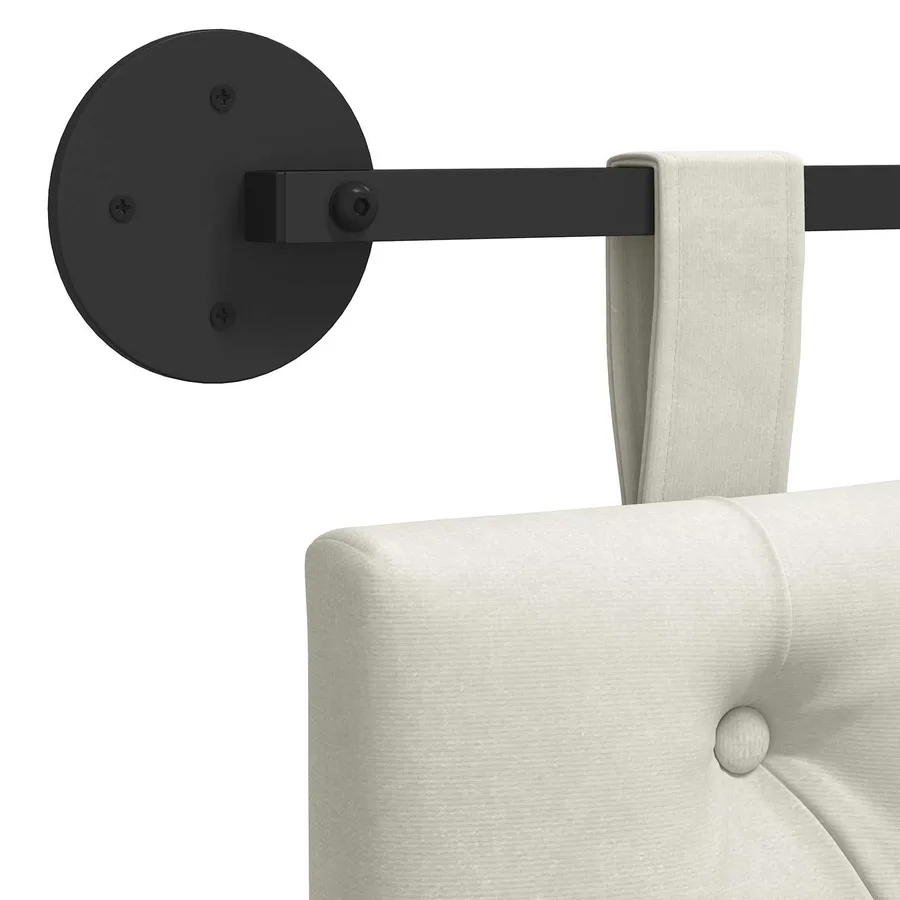 Tête de lit suspendue Avec lumière LED Crème Velours - 9