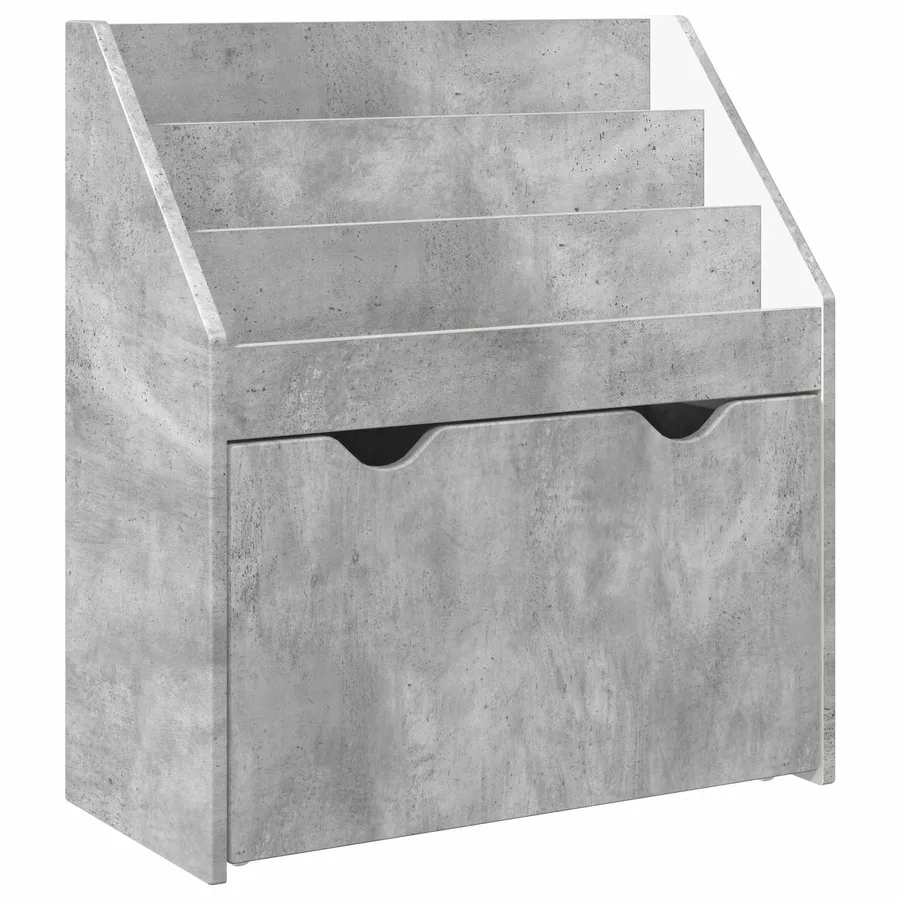 Bibliothèque pour enfants Gris béton 60 x 29,5 x 69 cm - 2